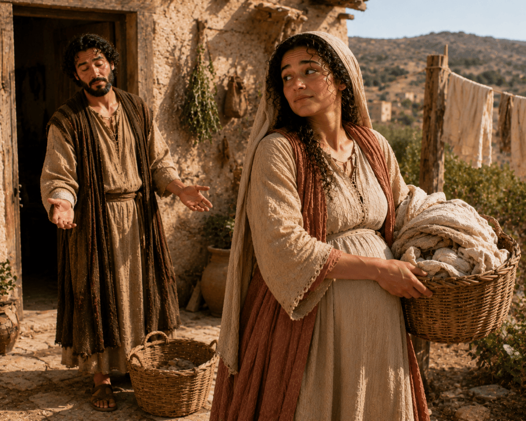 What habit of Mary’s might have made Joseph quietly&nbsp;sigh?