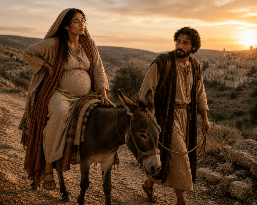 What was Mary thinking during the journey to Bethlehem when she was heavily pregnant, uncomfortable, and very possibly sick of being on the&nbsp;road?