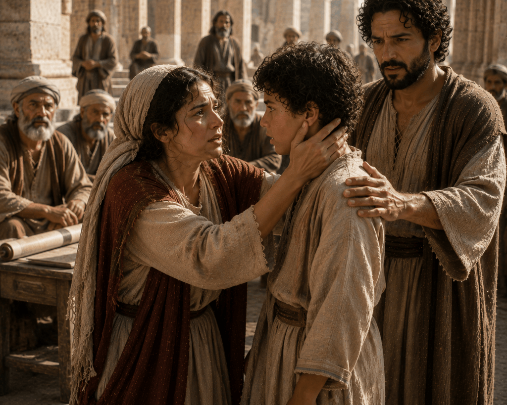When she finally found him in the Temple, how much of her reaction was relief and how much was, “What were you&nbsp;THINKING?”