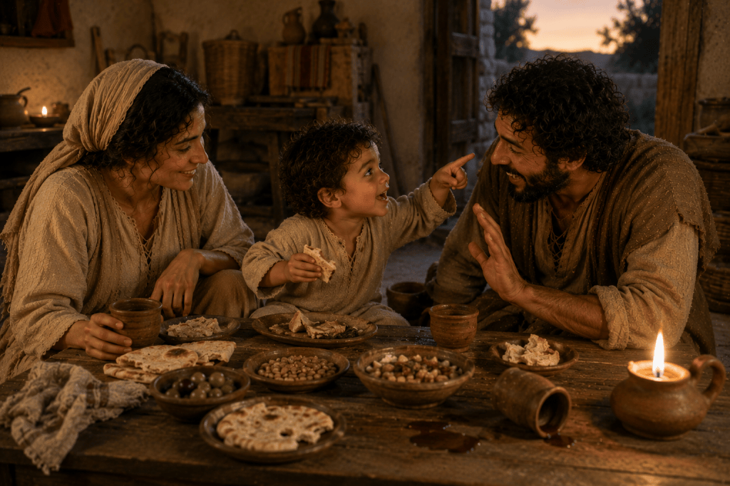 What did family dinner sound like in the home of Mary, Joseph, and Jesus? 